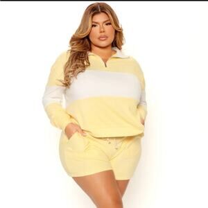 NWT Fashion Nova Weekend in Malibu Quarter Zip Sweatshirt Size 1X